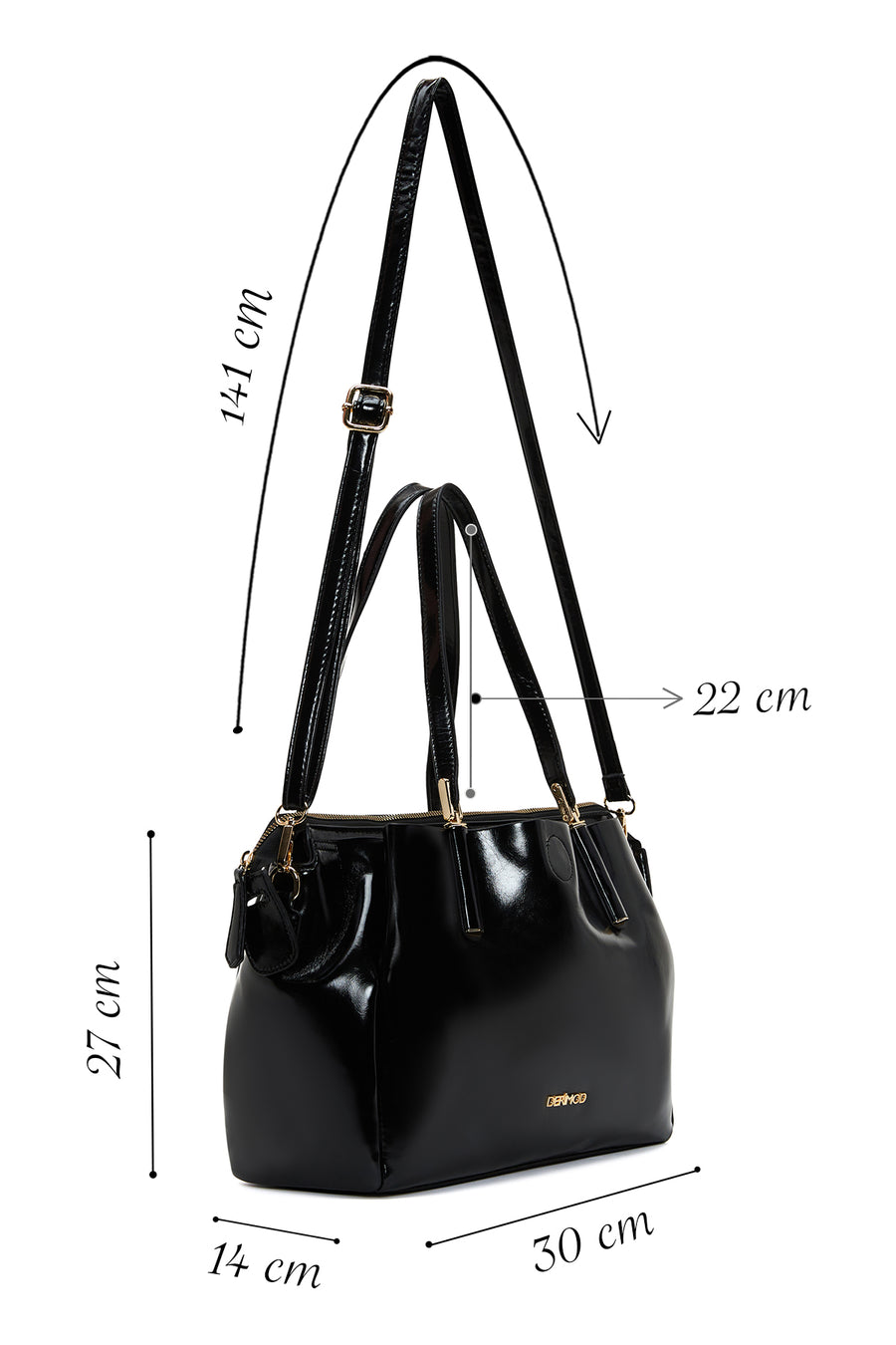 Women's Black Shoulder Bag