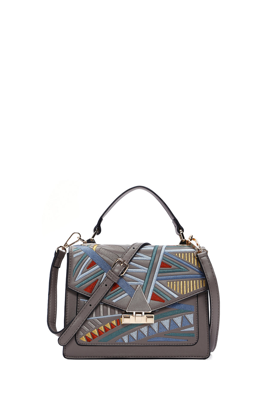 Women's Gray Long Strap Printed Handbag 23WBD262626 | Derimod