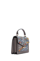 Kadın Gri Uzun Askılı Baskılı El Çantası | Derimod