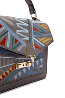 Kadın Gri Uzun Askılı Baskılı El Çantası | Derimod