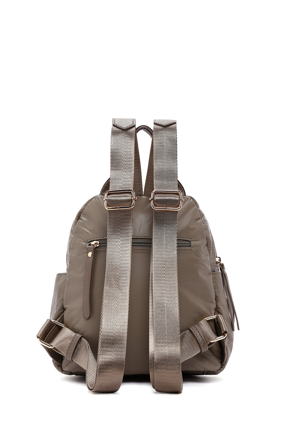 Women's Light Khaki Quilted Backpack