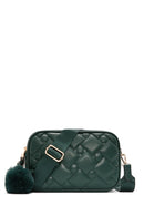 Kadın Yeşil Uzun Askılı Kapitone Çapraz Çanta | Derimod