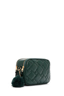 Kadın Yeşil Uzun Askılı Kapitone Çapraz Çanta | Derimod