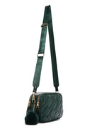 Kadın Yeşil Uzun Askılı Kapitone Çapraz Çanta | Derimod