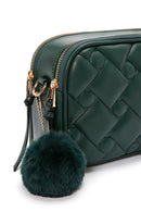 Kadın Yeşil Uzun Askılı Kapitone Çapraz Çanta | Derimod