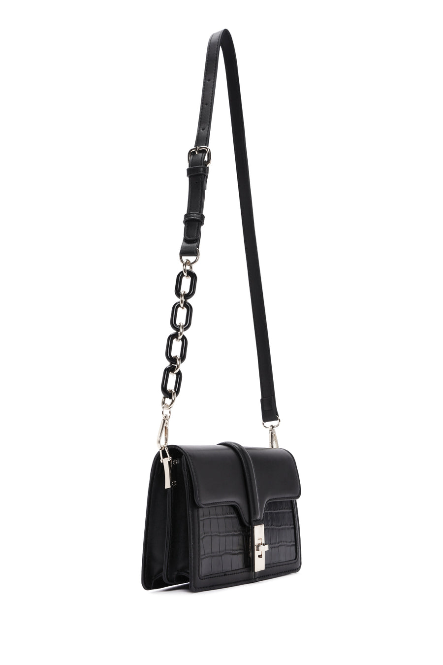 Women's Black Long Strap Shoulder Bag
