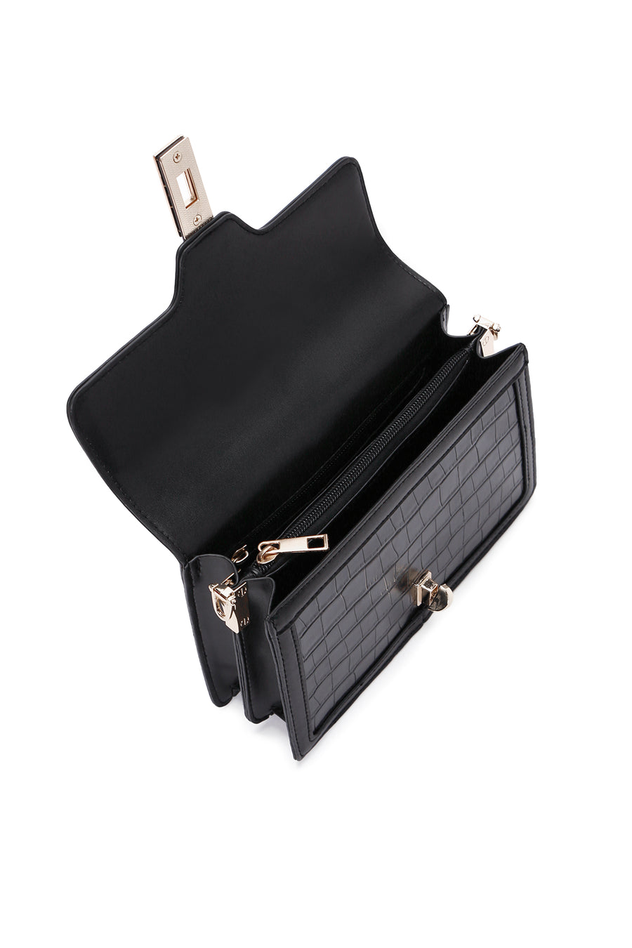 Women's Black Long Strap Shoulder Bag