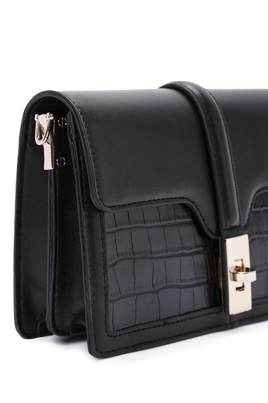 Women's Black Long Strap Shoulder Bag