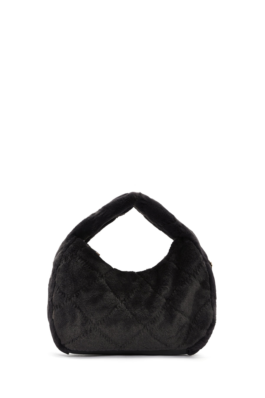 Women's Gray Long Strap Plush Handbag