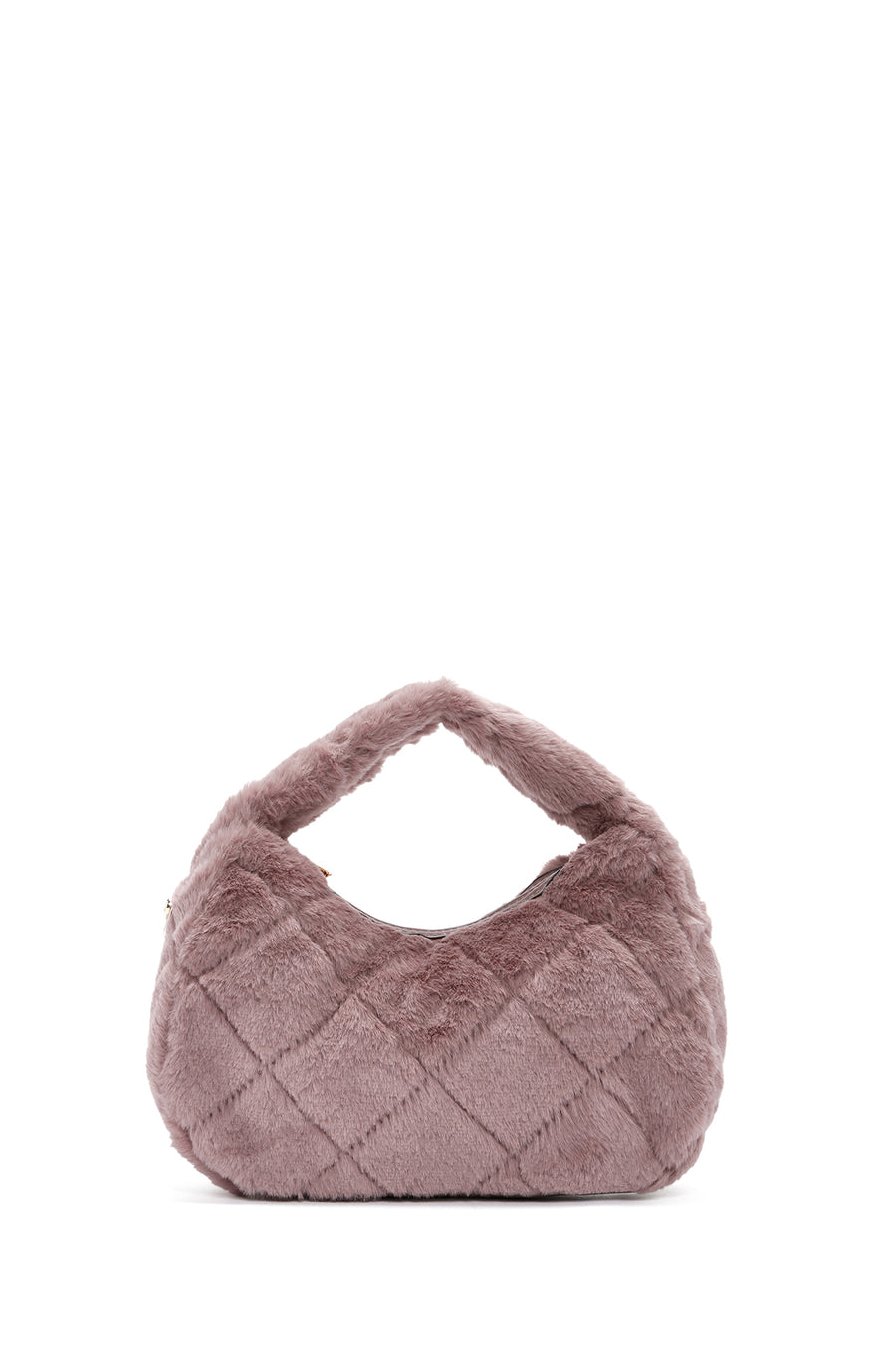 Women's Pink Long Strap Plush Handbag