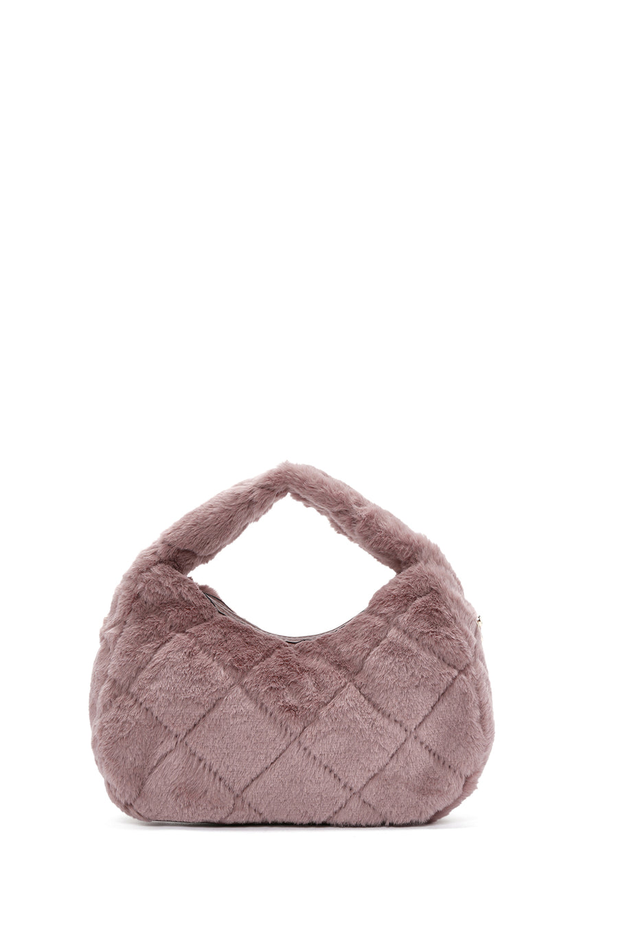 Women's Pink Long Strap Plush Handbag