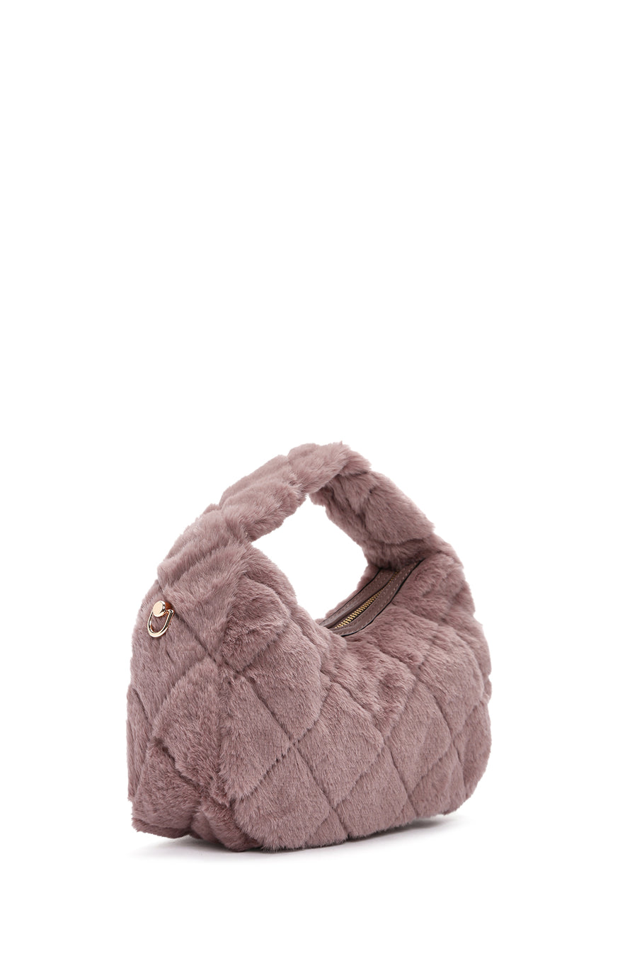 Women's Pink Long Strap Plush Handbag
