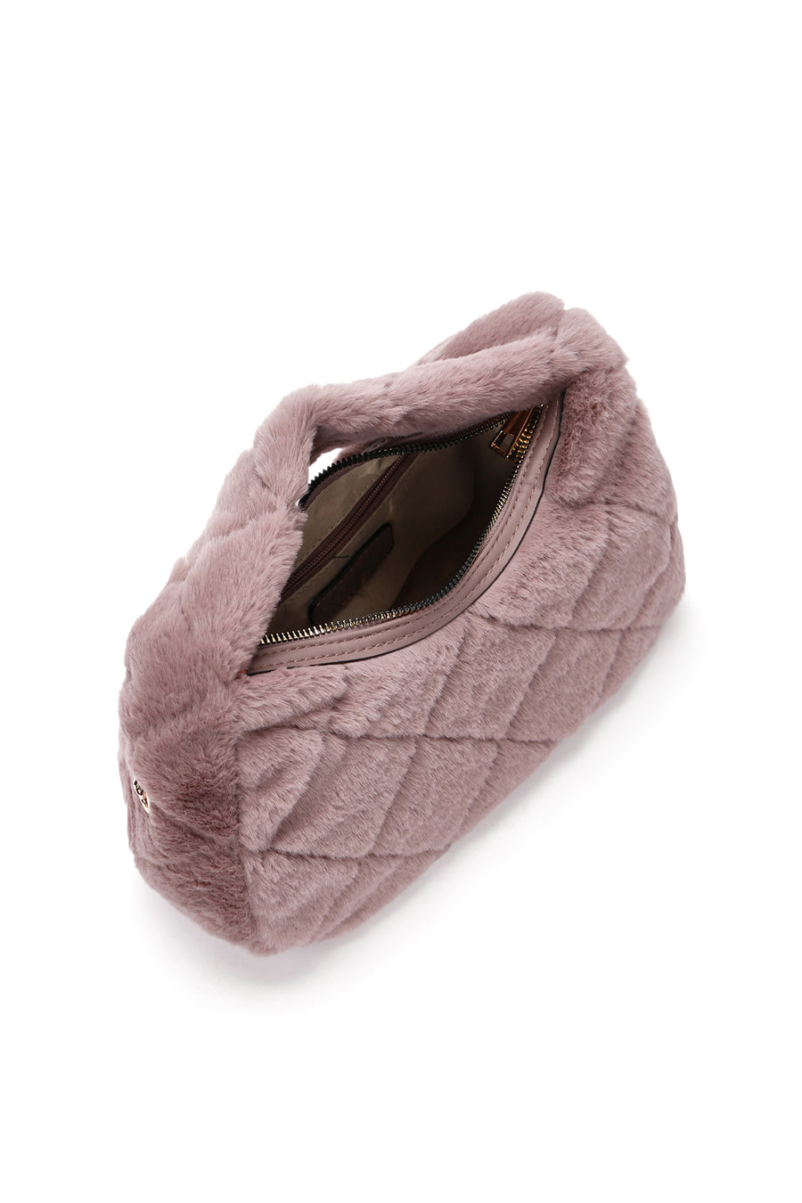Women's Pink Long Strap Plush Handbag
