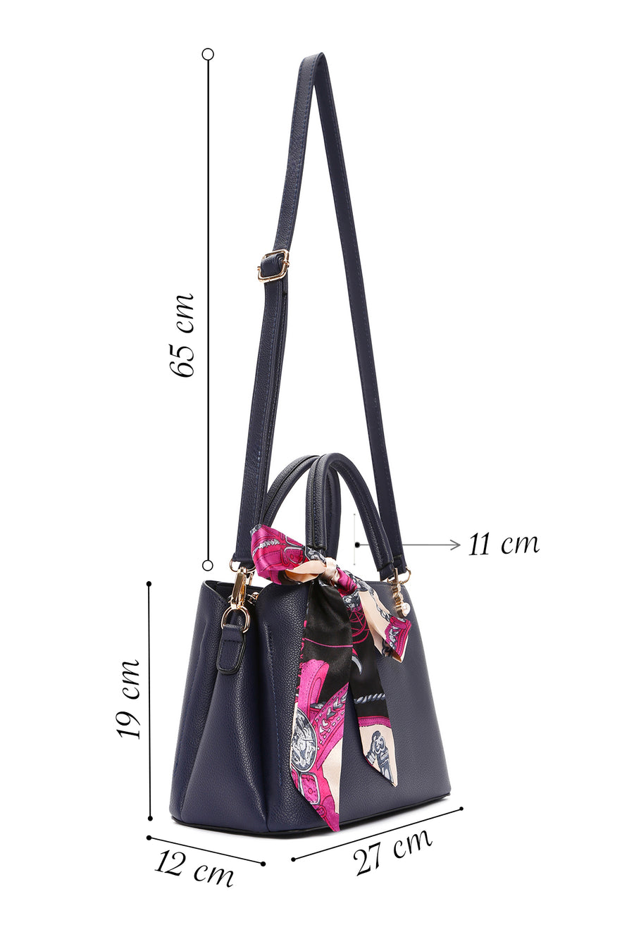 Women's Navy Blue Long Strap Shoulder Bag