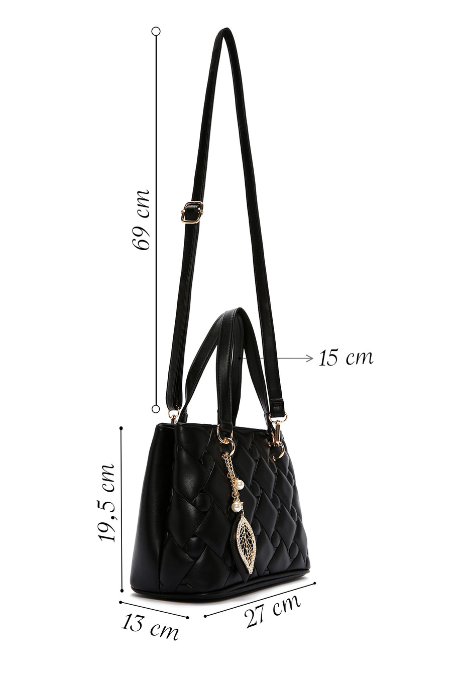 Women's Black Shoulder Bag