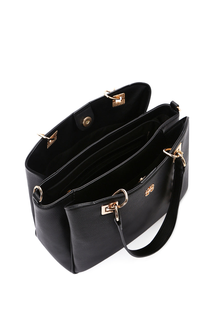 Women's Black Long Strap Shoulder Bag