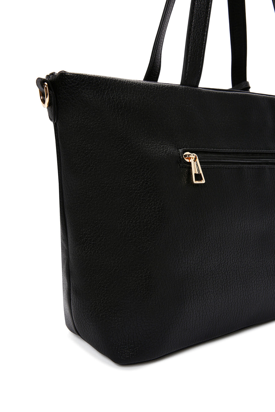 Women's Black Long Strap Plush Handbag