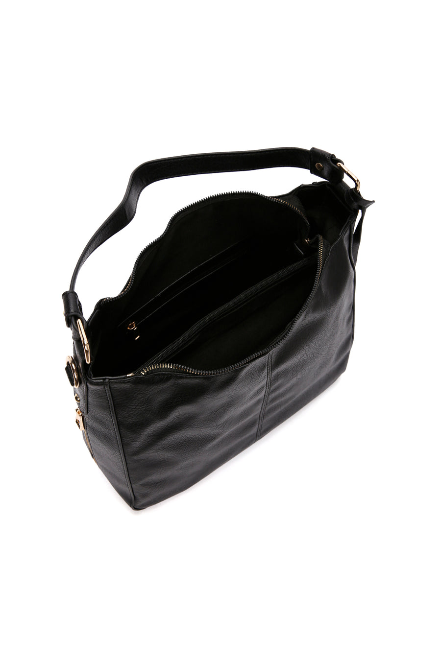 Women's Black Long Strap Shoulder Bag
