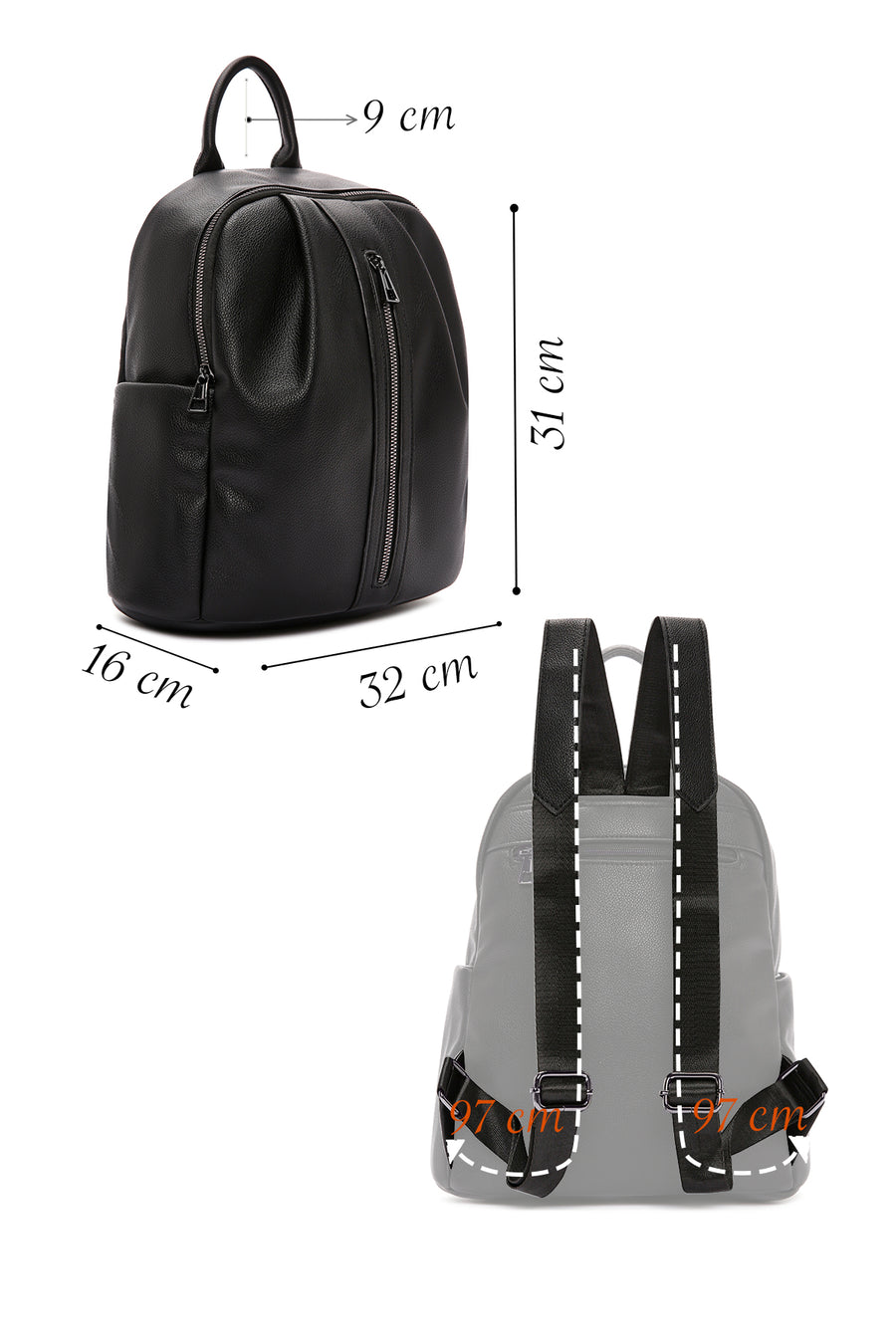 Women's Black Backpack