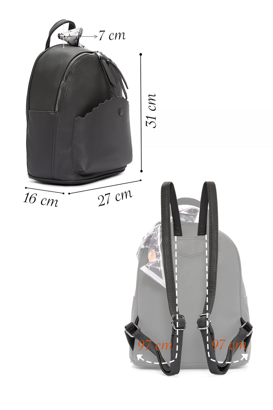 Women's Gray Backpack