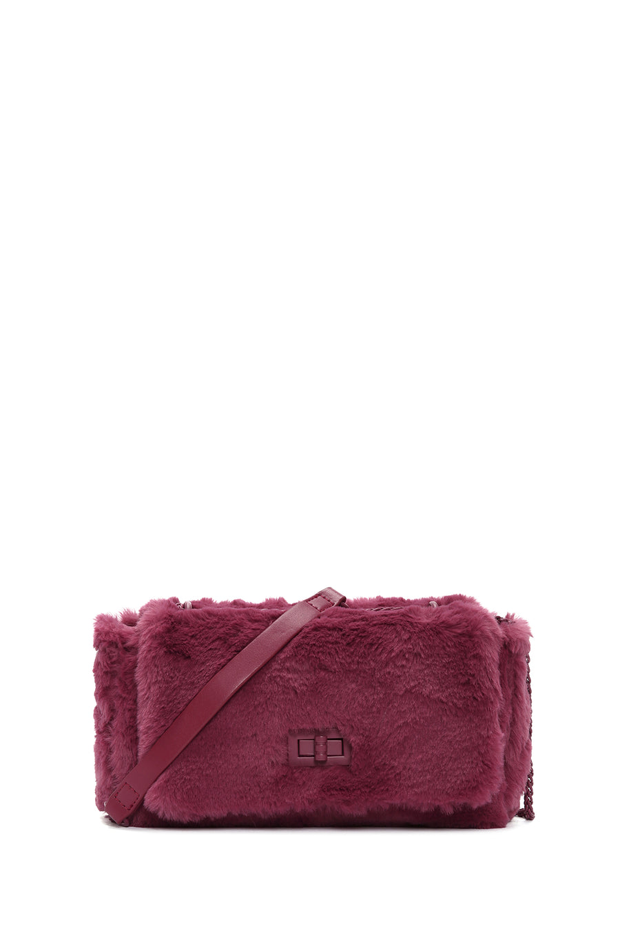 Kadın Bordo Uzun Askılı Peluş Çapraz Çanta 23WBD2711PH | Derimod