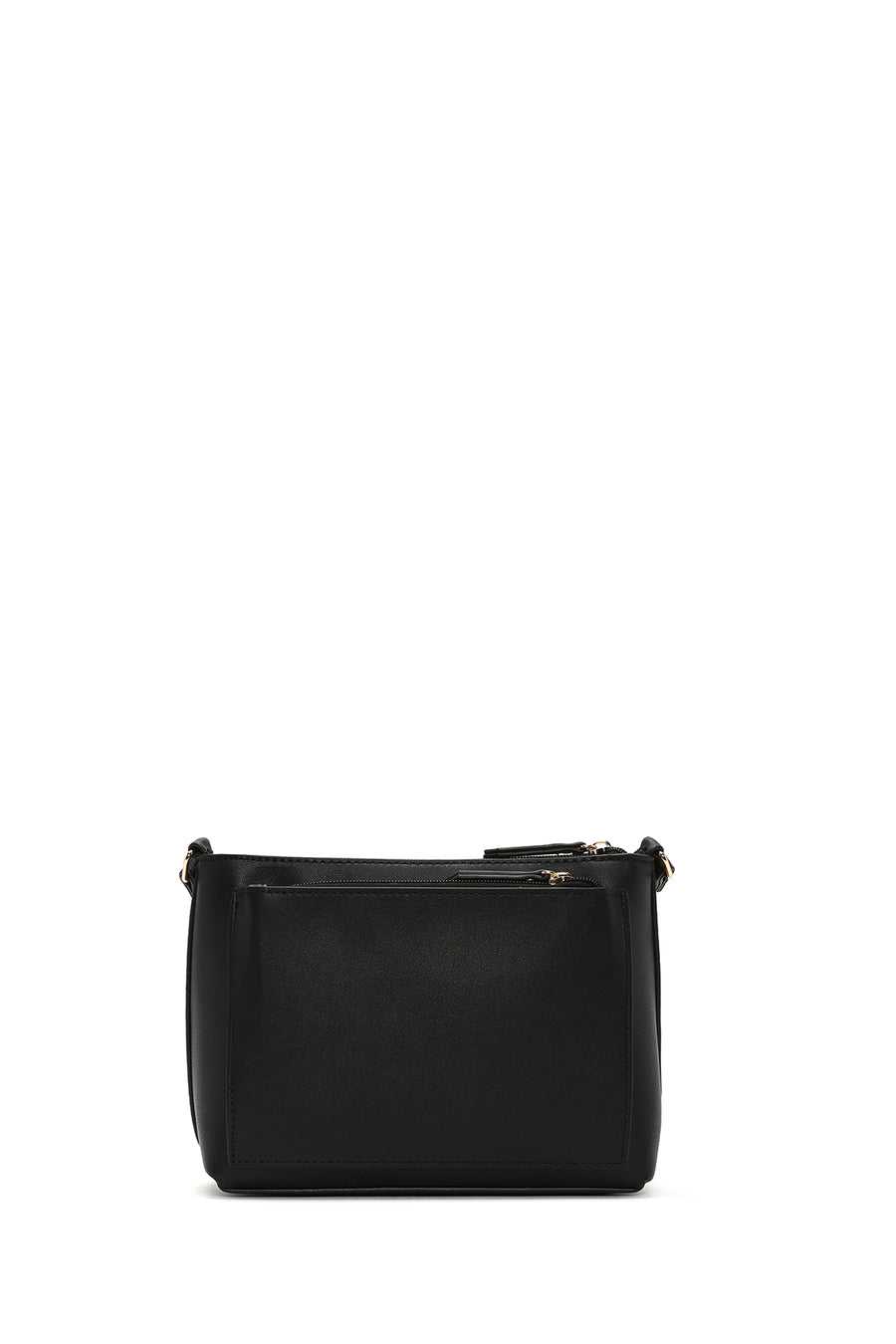 Women's Black Long Strap Crocodile Patterned Crossbody Bag