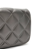 Kadın Gri Uzun Askılı Kapitone Çapraz Çanta | Derimod