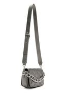 Kadın Gri Uzun Askılı Kapitone Çapraz Çanta | Derimod