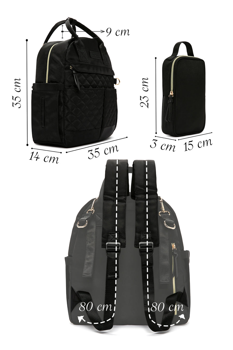 Women's Black Backpack