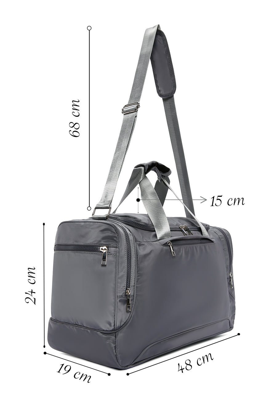 Women's Gray Baby Care Bag