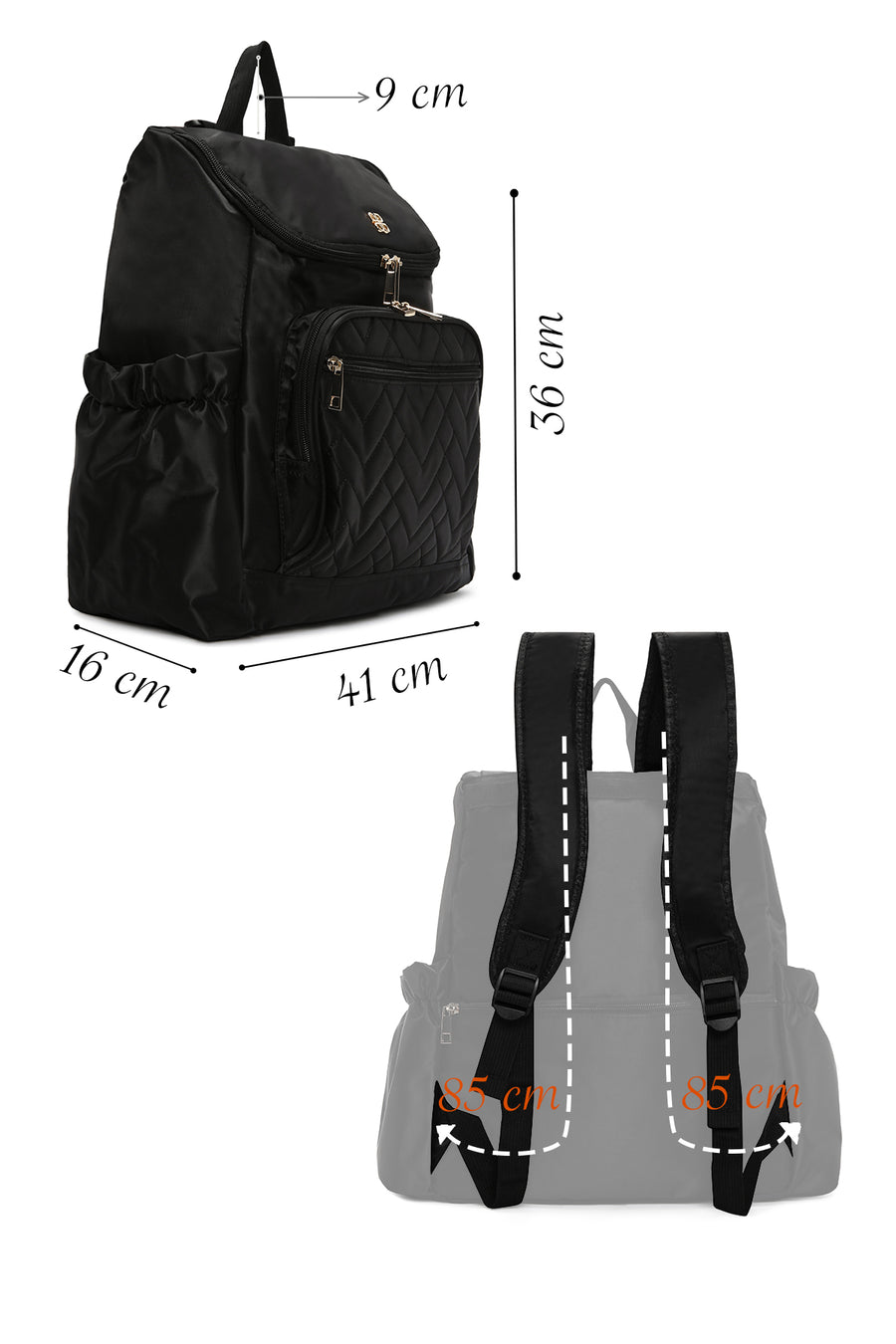 Women's Black Backpack