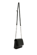 Women's Black Long Strap Quilted Crossbody Bag | Derimod