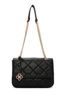 Women's Black Long Strap Quilted Crossbody Bag | Derimod