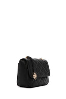 Women's Black Long Strap Quilted Crossbody Bag | Derimod