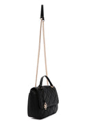 Women's Black Long Strap Quilted Crossbody Bag | Derimod