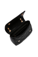 Women's Black Long Strap Quilted Crossbody Bag | Derimod