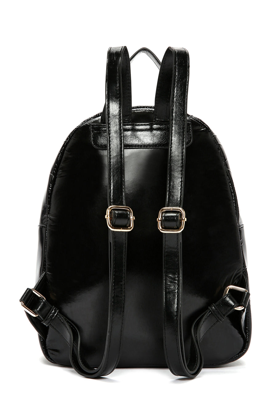 Women's Black Quilted Backpack