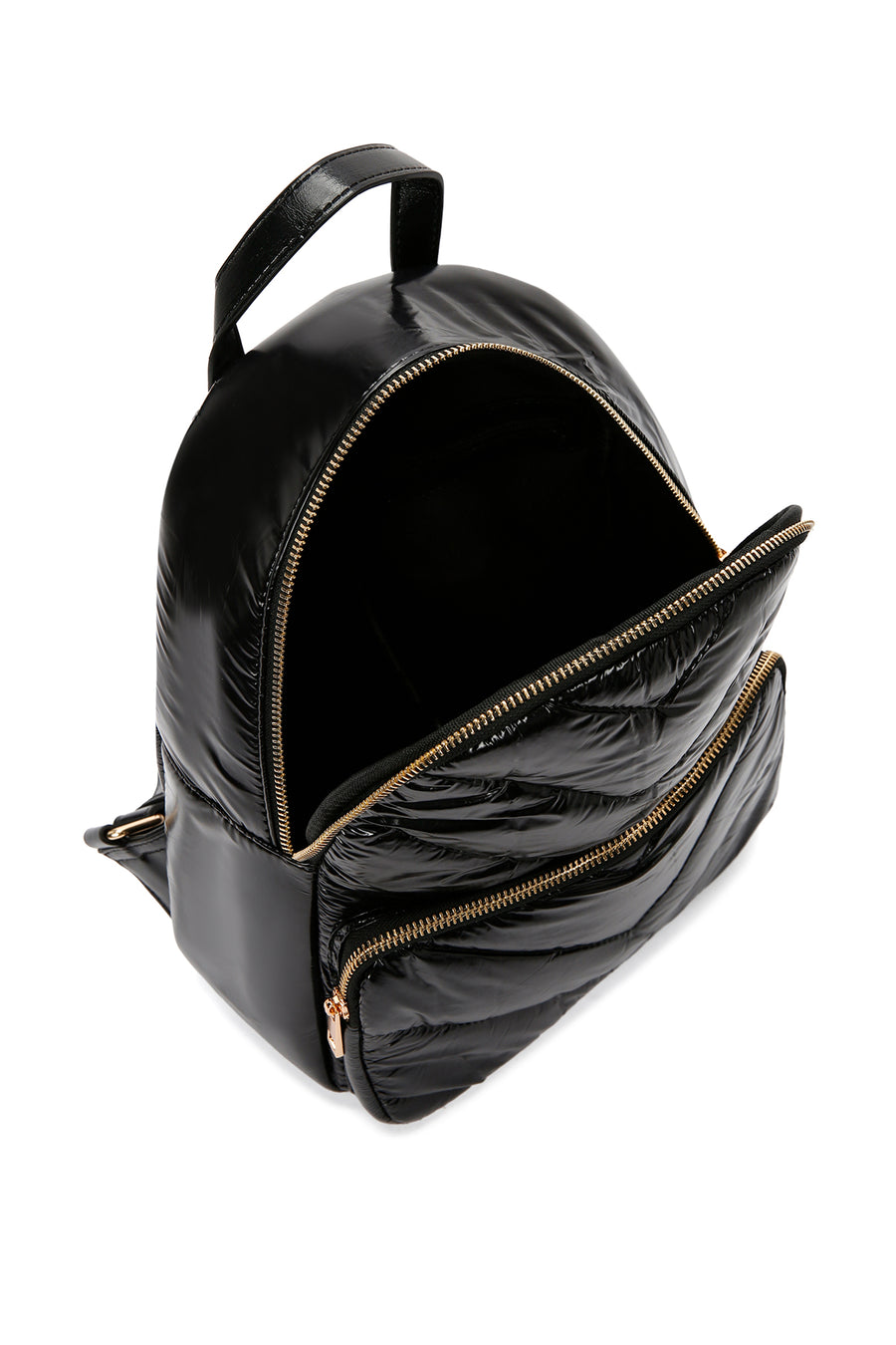 Women's Black Quilted Backpack