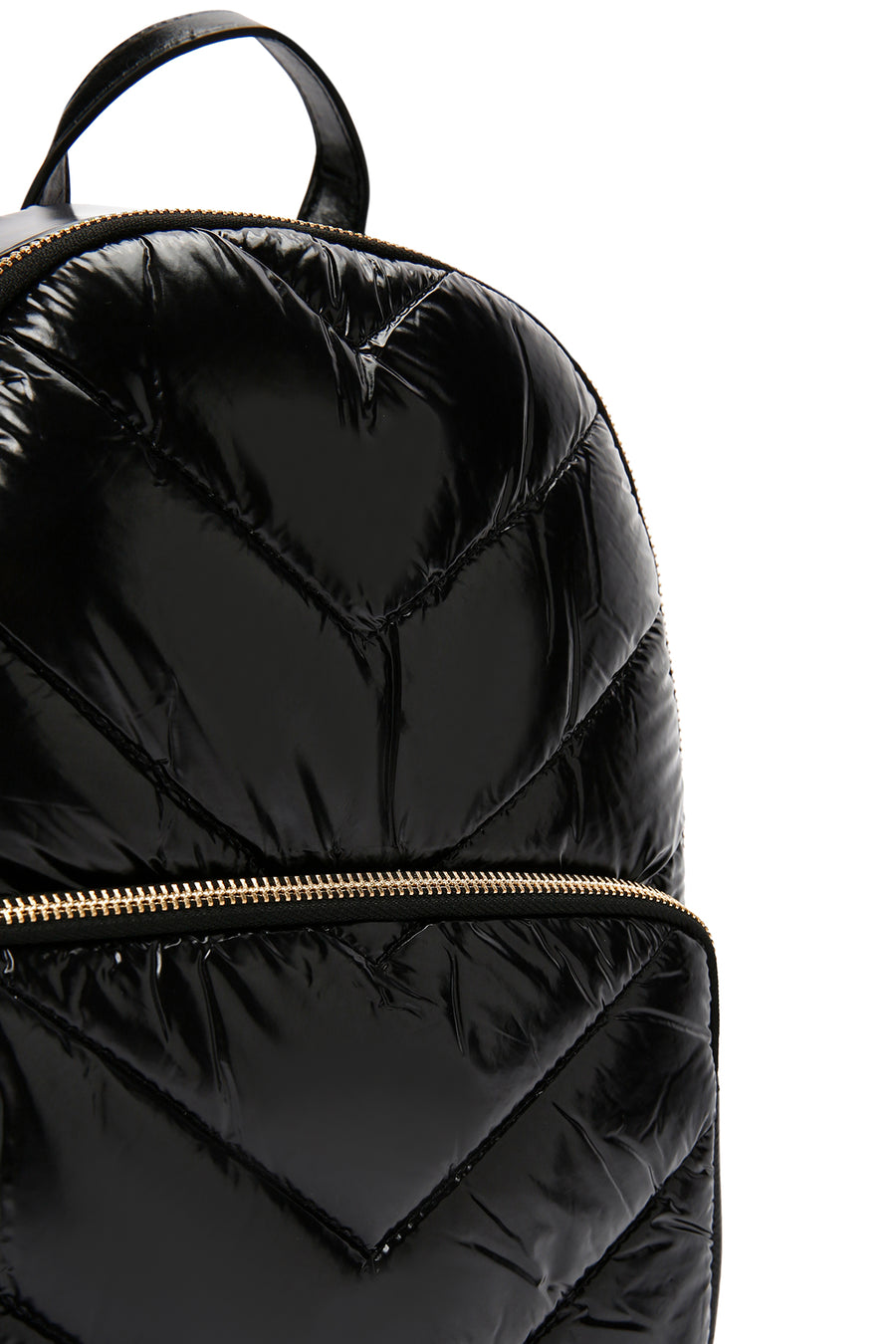 Women's Black Quilted Backpack