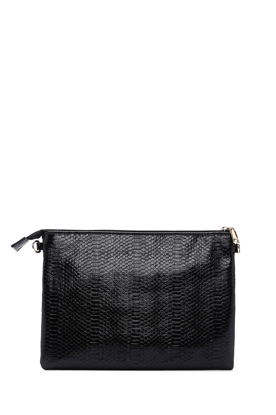Women's Black Long Chain Strap Clutch Bag