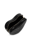 Kadın Siyah Kalp Temalı Kapitone Çapraz Çanta | Derimod