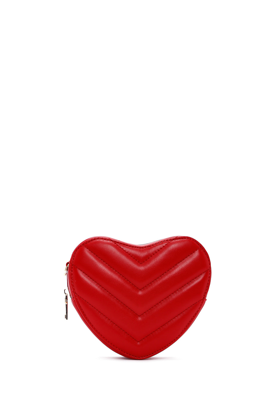 Women's Red Heart Themed Quilted Crossbody Bag