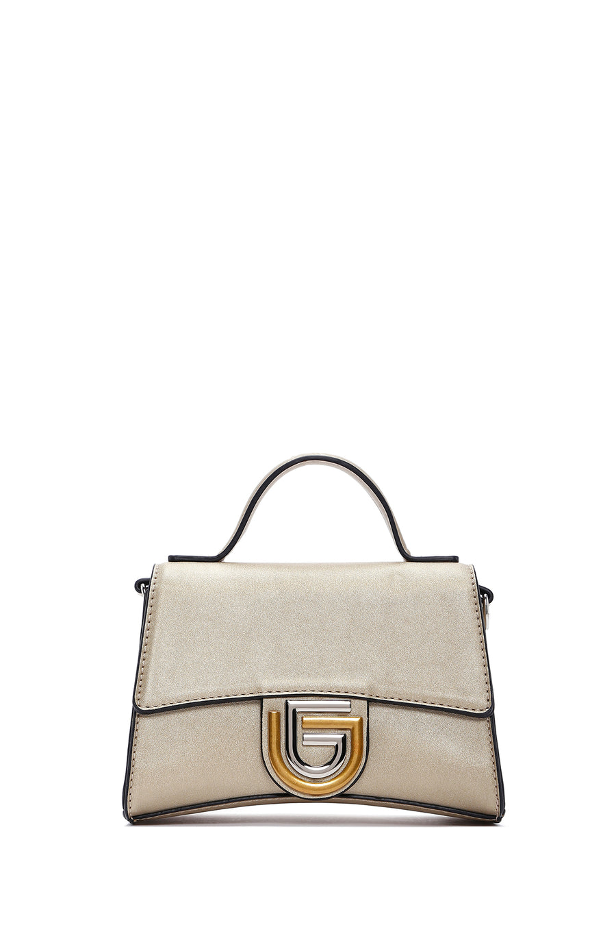 Women's Gold Long Strap Clutch Bag