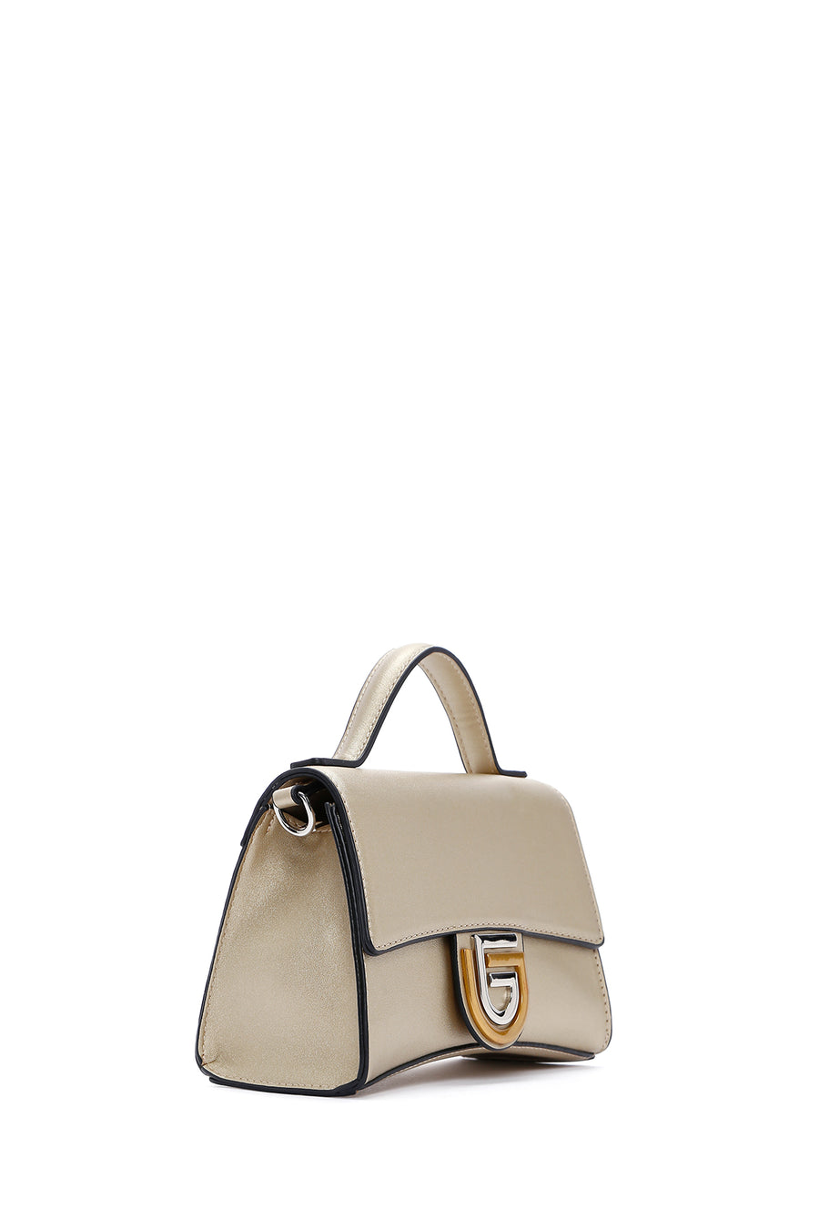 Women's Gold Long Strap Clutch Bag