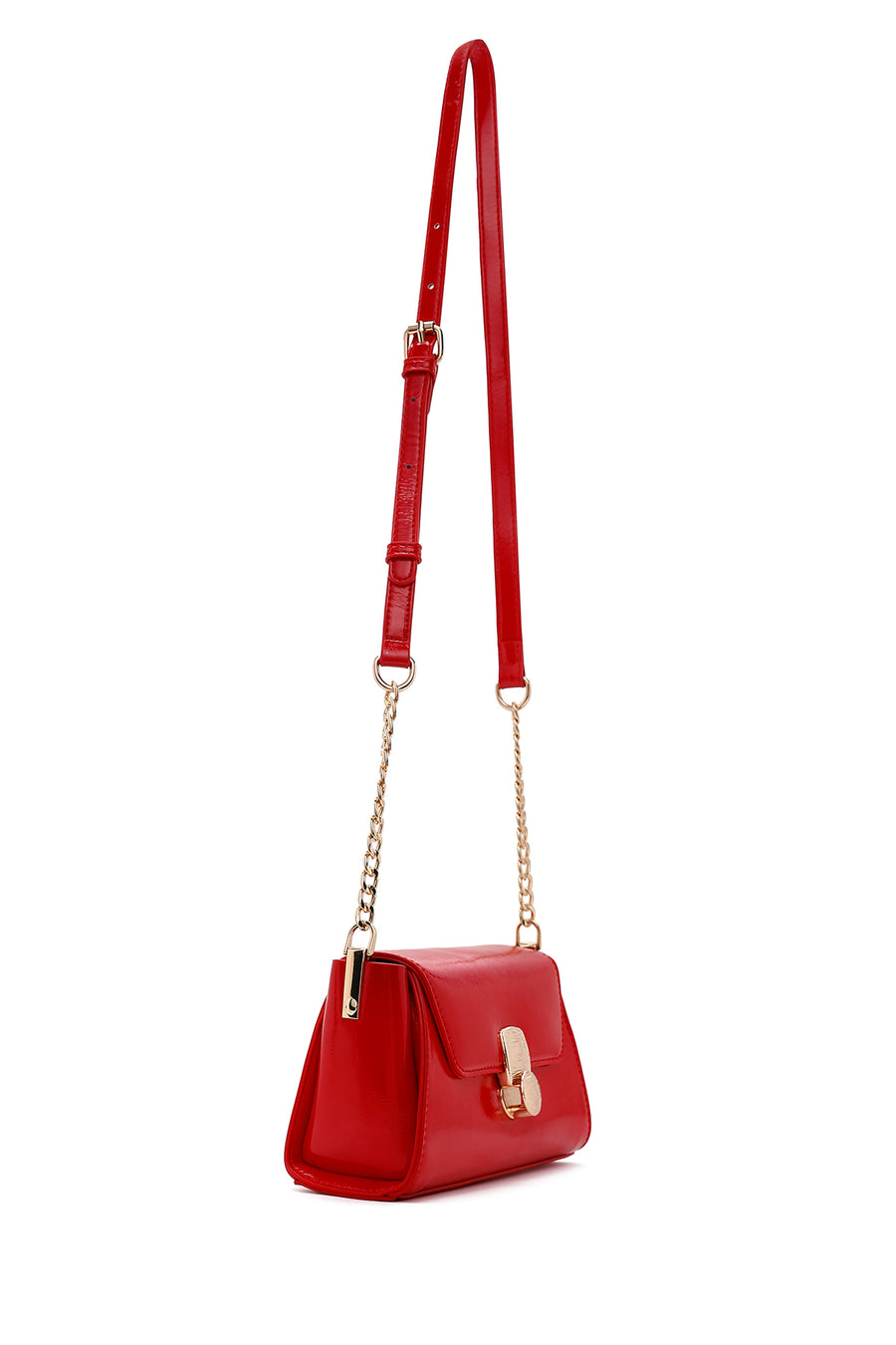 Women's Red Patent Leather Handbag