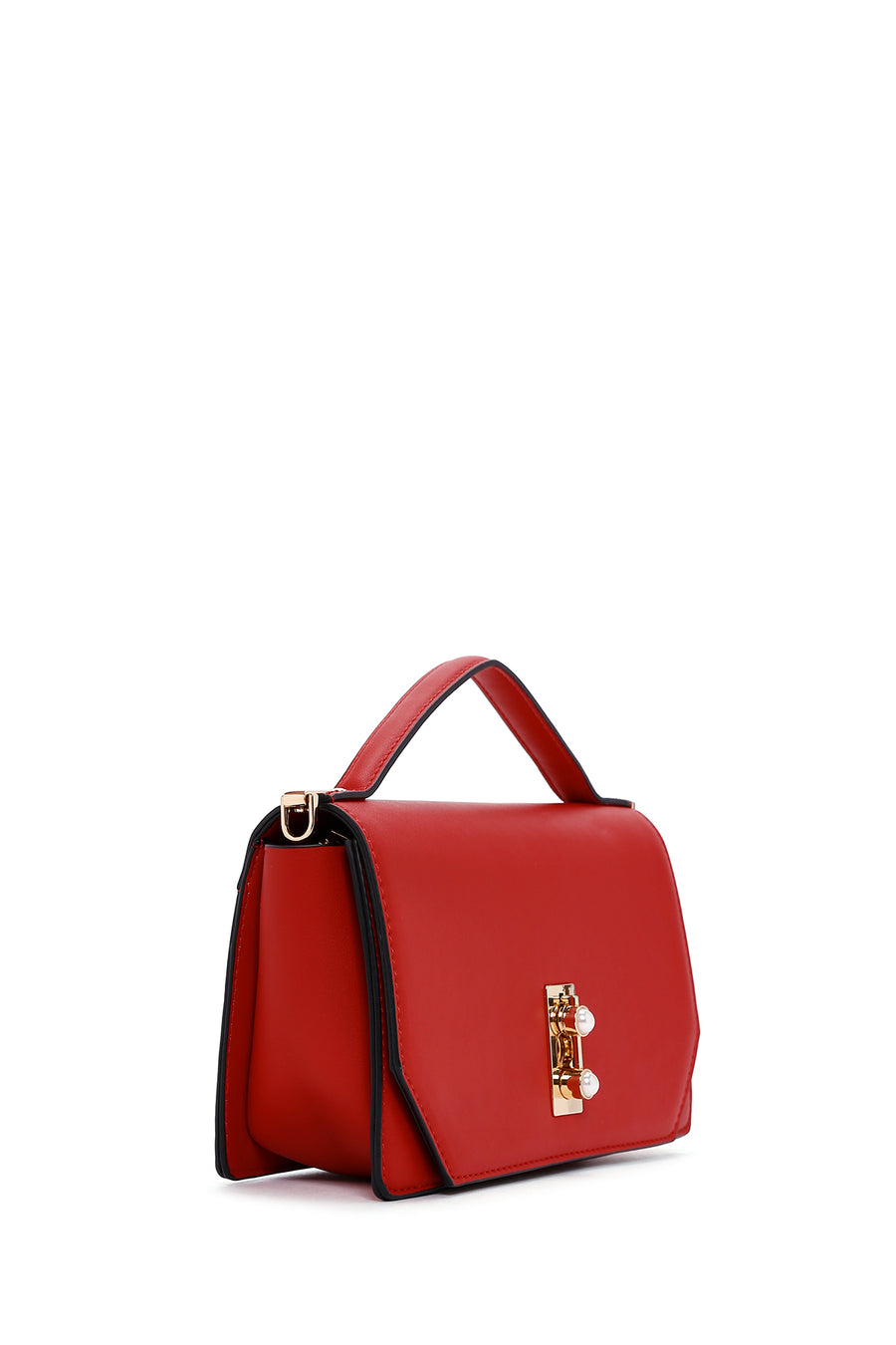 Women's Red Long Strap Crossbody Bag