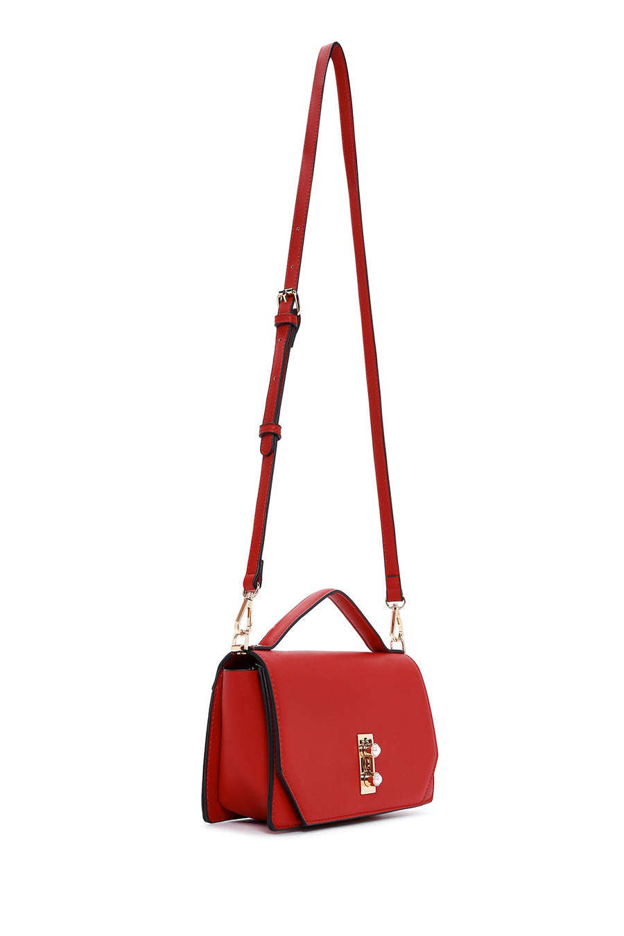 Women's Red Long Strap Crossbody Bag