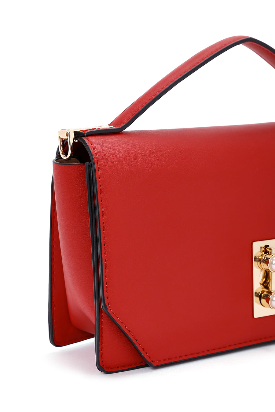 Women's Red Long Strap Crossbody Bag