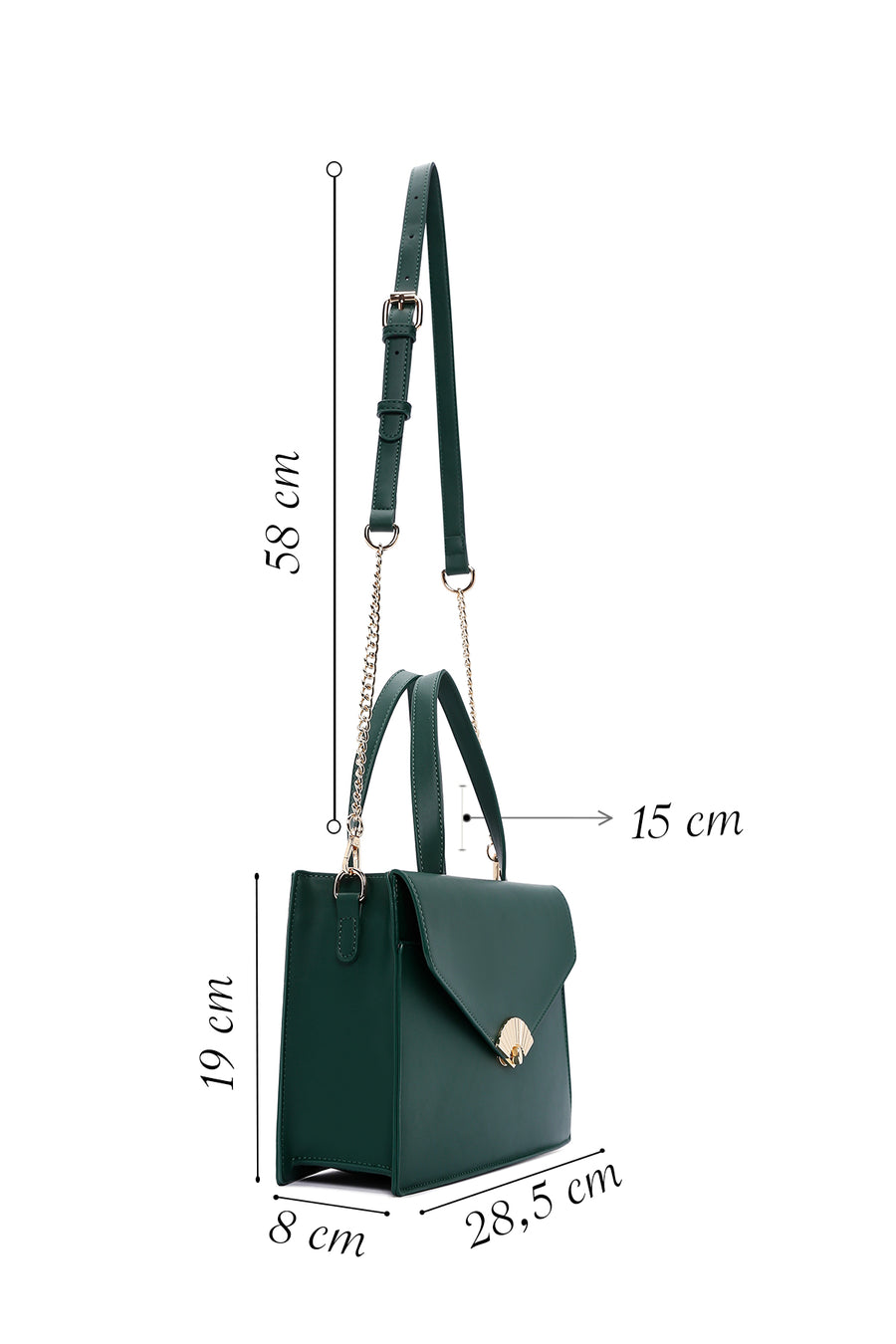 Women's Green Long Strap Shoulder Bag