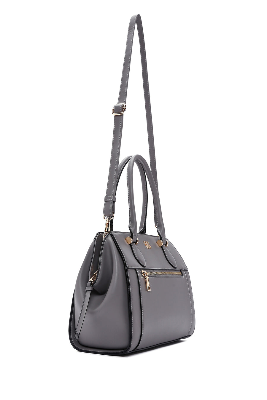 Women's Gray Long Strap Shoulder Bag